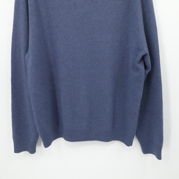 Brooks Brothers Sweater Mens XL Blue Merino Wool Pullover Italian Knit Casual - Picture 9 of 10